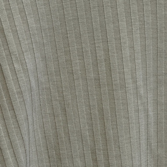 Oversized Beige Ribbed Women's Top - Picture 2 of 5